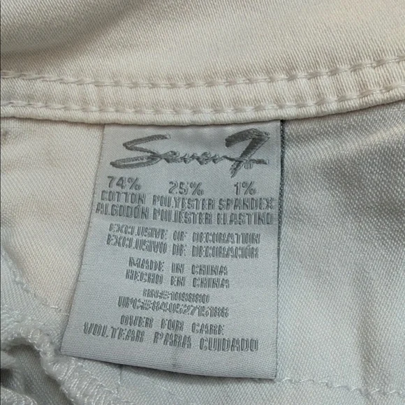 Seven7 White High-Rise Denim Shorts - Picture 6 of 6